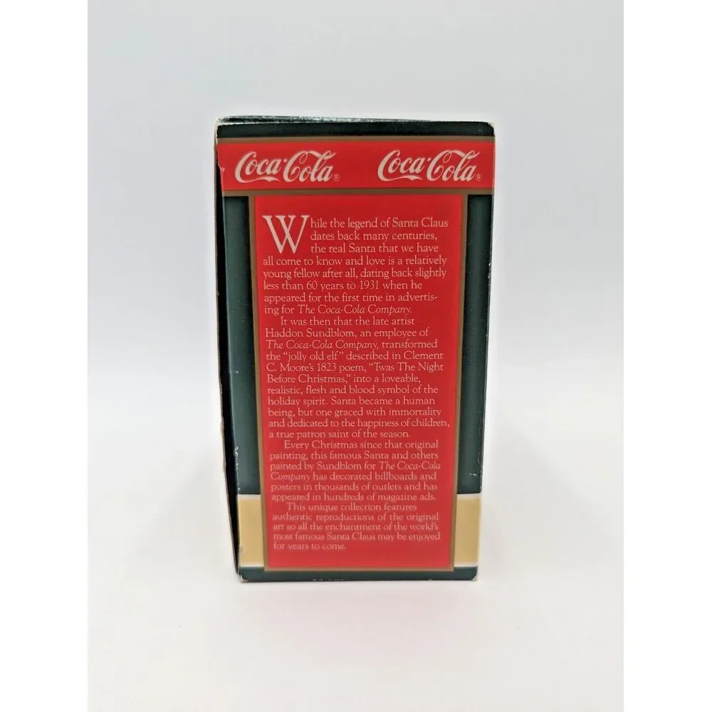 2 Coca Cola Ornament Santa Claus‎  1990